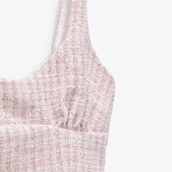 NWT ZARA TEXTURED COSET CROP TOP/ZARA SUMMER TOP - Picture 2 of 7